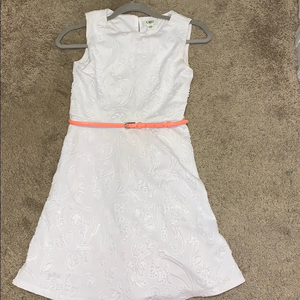 White floral imprinted dress